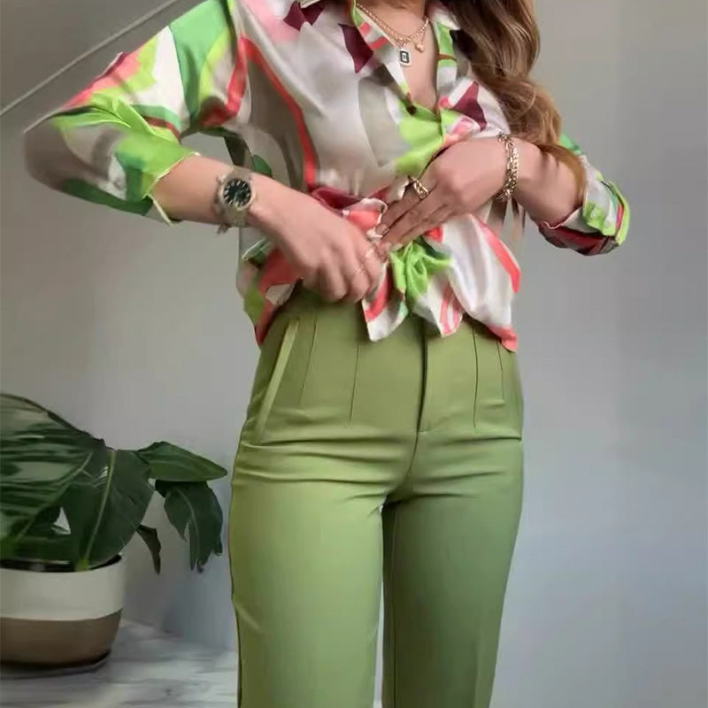 Chemise et pantalon imprimés pour femmes - Lot de 2