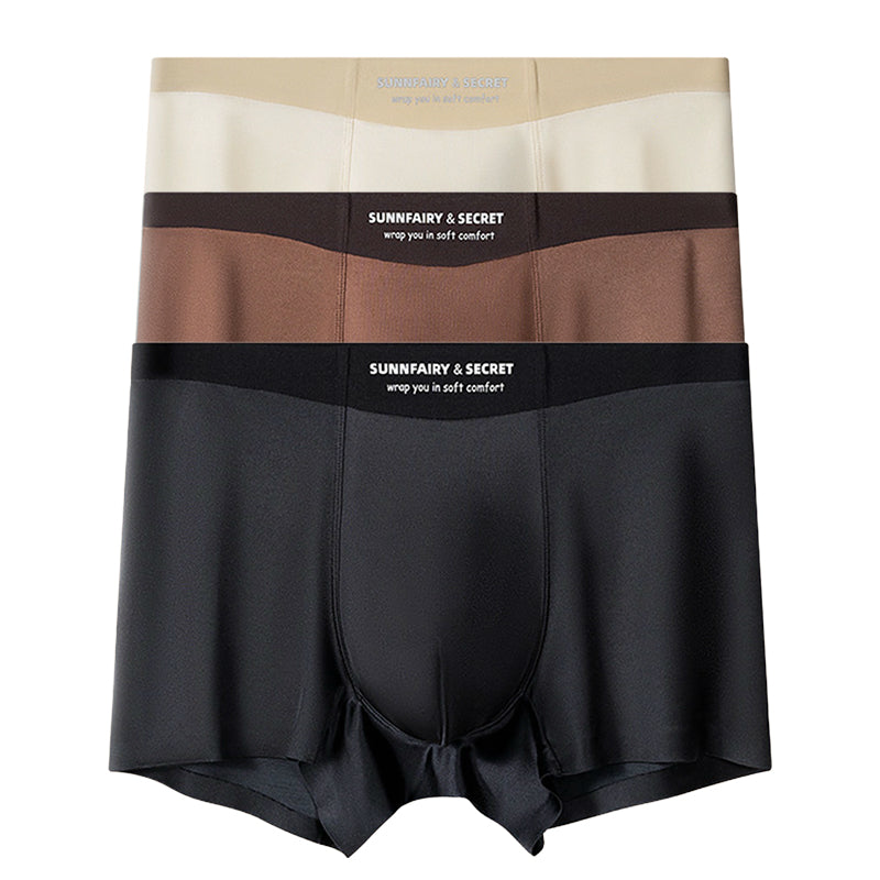 Caleçon de luxe léger en satin, soie glacée et respirant pour hommes