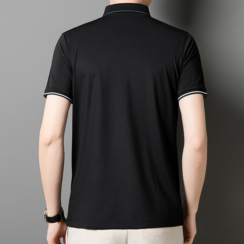 ✈️Livraison gratuite à l'achat de 2✈️T-shirt à manches courtes avec revers pour les hommes d'affaires décontractés