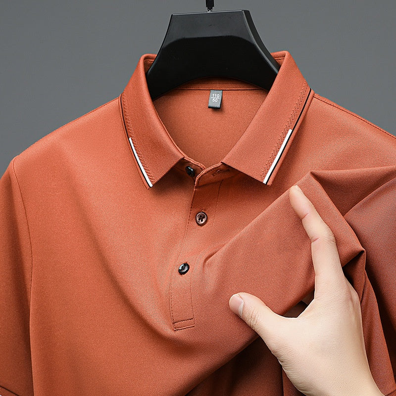 ✈️Livraison gratuite à l'achat de 2✈️T-shirt à manches courtes avec revers pour les hommes d'affaires décontractés