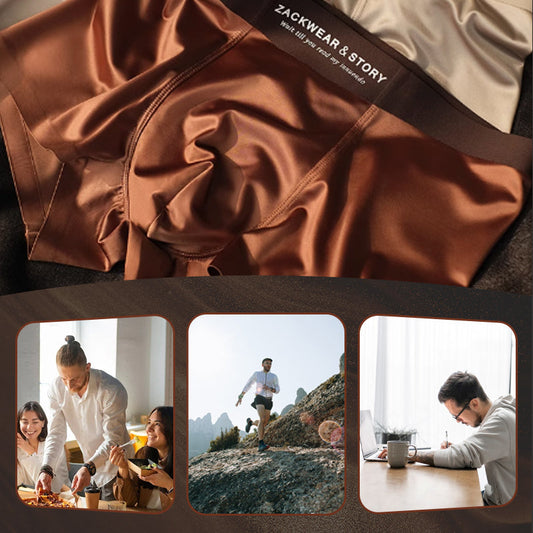 ❄️Caleçon boxeur de luxe brillant et extensible pour hommes