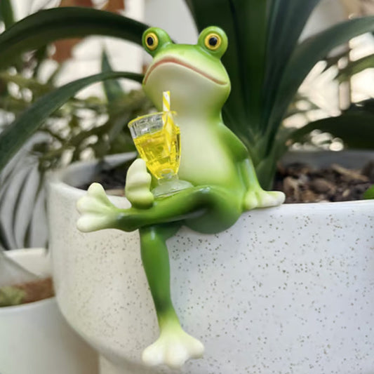 🐸Vente de printemps, 50 % de réduction🍃Décorations de pots de fleurs en forme de grenouille