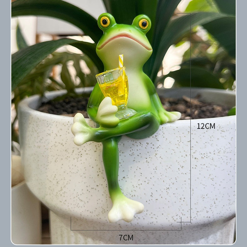 🐸Vente de printemps, 50 % de réduction🍃Décorations de pots de fleurs en forme de grenouille