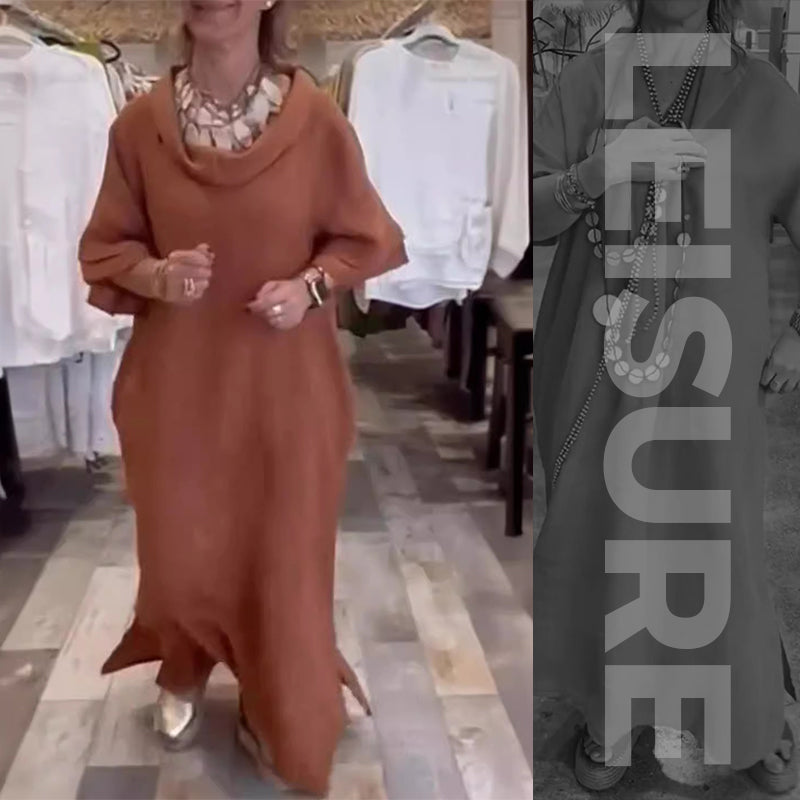 🔥 Robe fendue unie, décontractée, pour femmes🔥