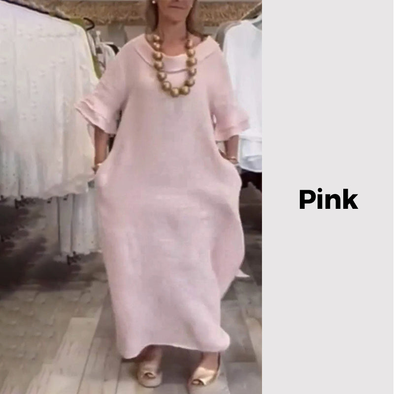 🔥 Robe fendue unie, décontractée, pour femmes🔥