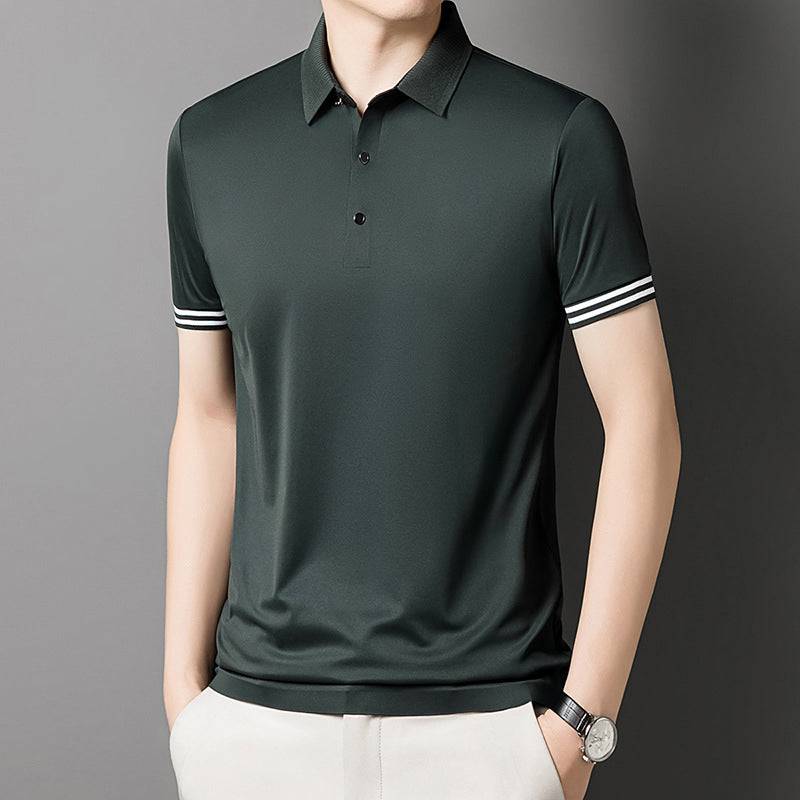 Manches courtes à revers à la mode masculine