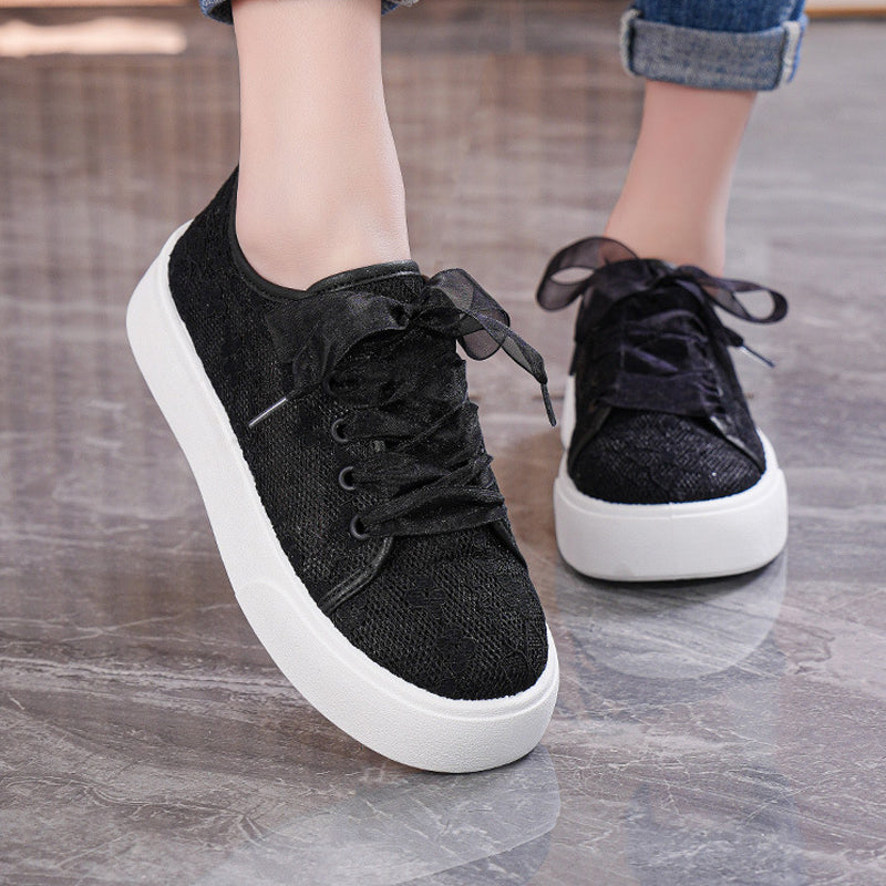 50% de réduction🔥Mocassins à lacets à fleurs respirantes pour femmes