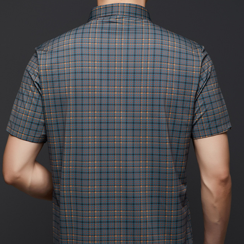 ✅2025 New 🎁 Chemise à manches courtes à carreaux pour hommes - à la mode et confortable