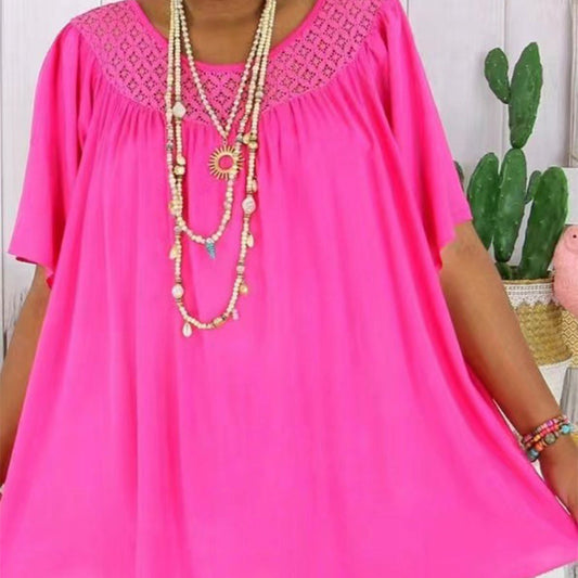 Top décontracté à manches courtes pour femmes - Élégant et polyvalent