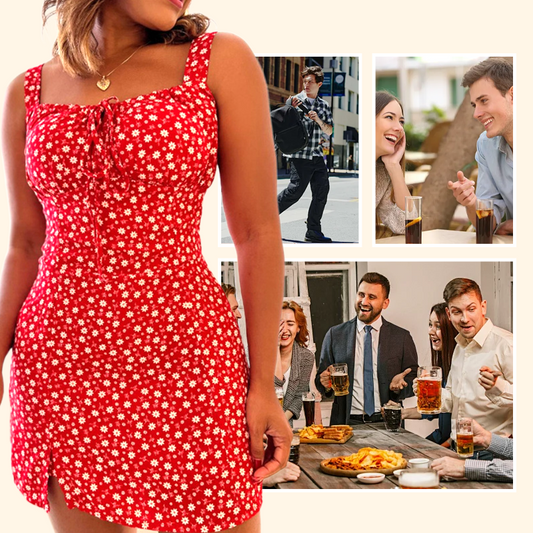 Floral Print Spaghetti Strap Mini Dress🔥Achetez-en 2 et obtenez 5% de réduction + livraison gratuite 🛫