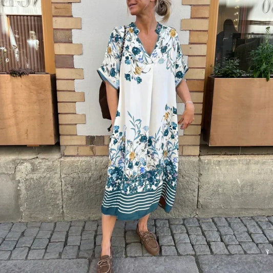 Robes décontractées imprimées de fleurs pour femmes