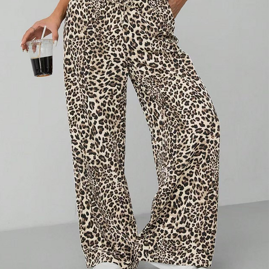 ✨DERNIER JOUR 50% OFF🔥Pantalon large à imprimé léopard à la mode pour femme