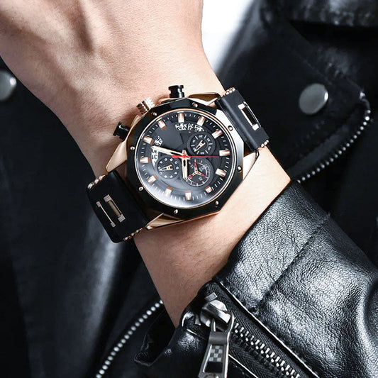 Grand cadran Calendrier Montre d'affaires à quartz