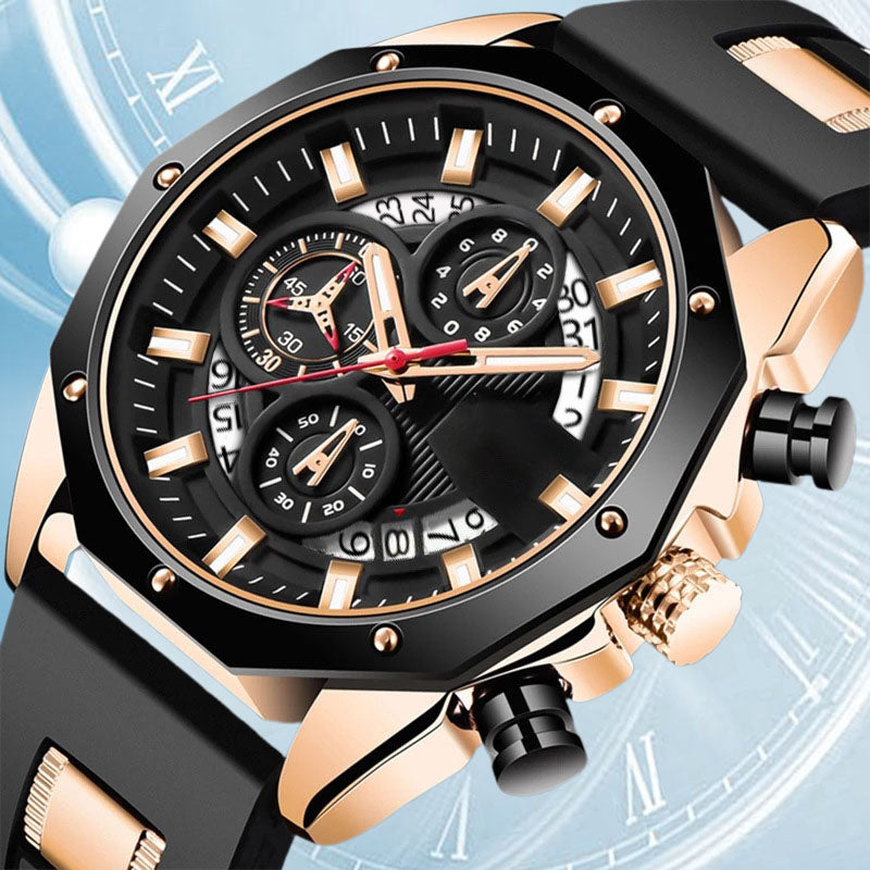 Grand cadran Calendrier Montre d'affaires à quartz