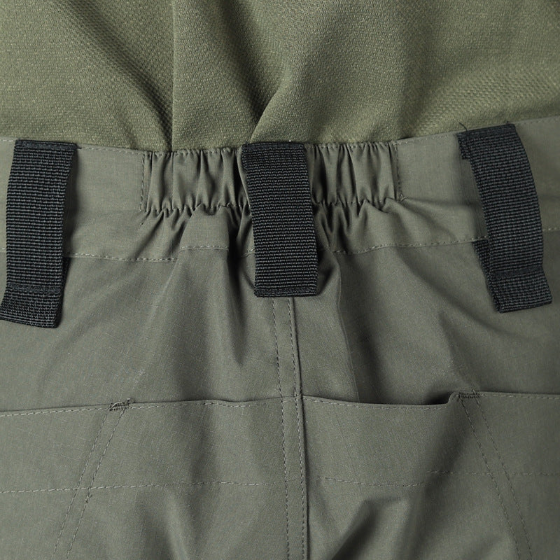 Pantalon cargo long respirant de couleur unie pour hommes