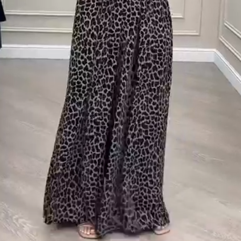 Combinaison mode sexy avec imprimé léopard