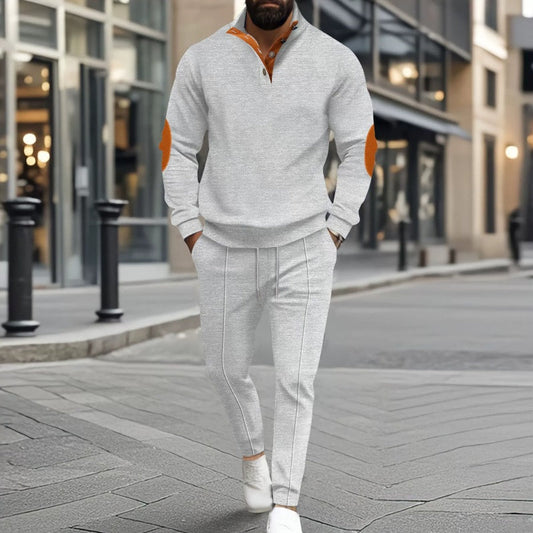 🎁 Soldes exceptionnels 50 % DE RÉDUCTION 🔥 Ensemble sweat-shirt et pantalon décontractés à demi-zip en tricot pour homme