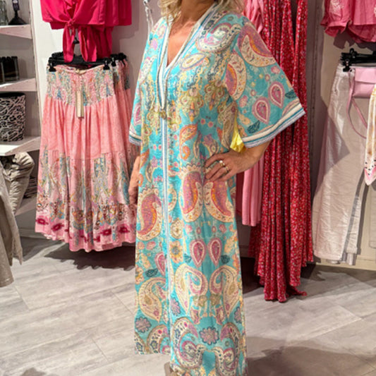 Robes imprimées confortables et amples pour femmes