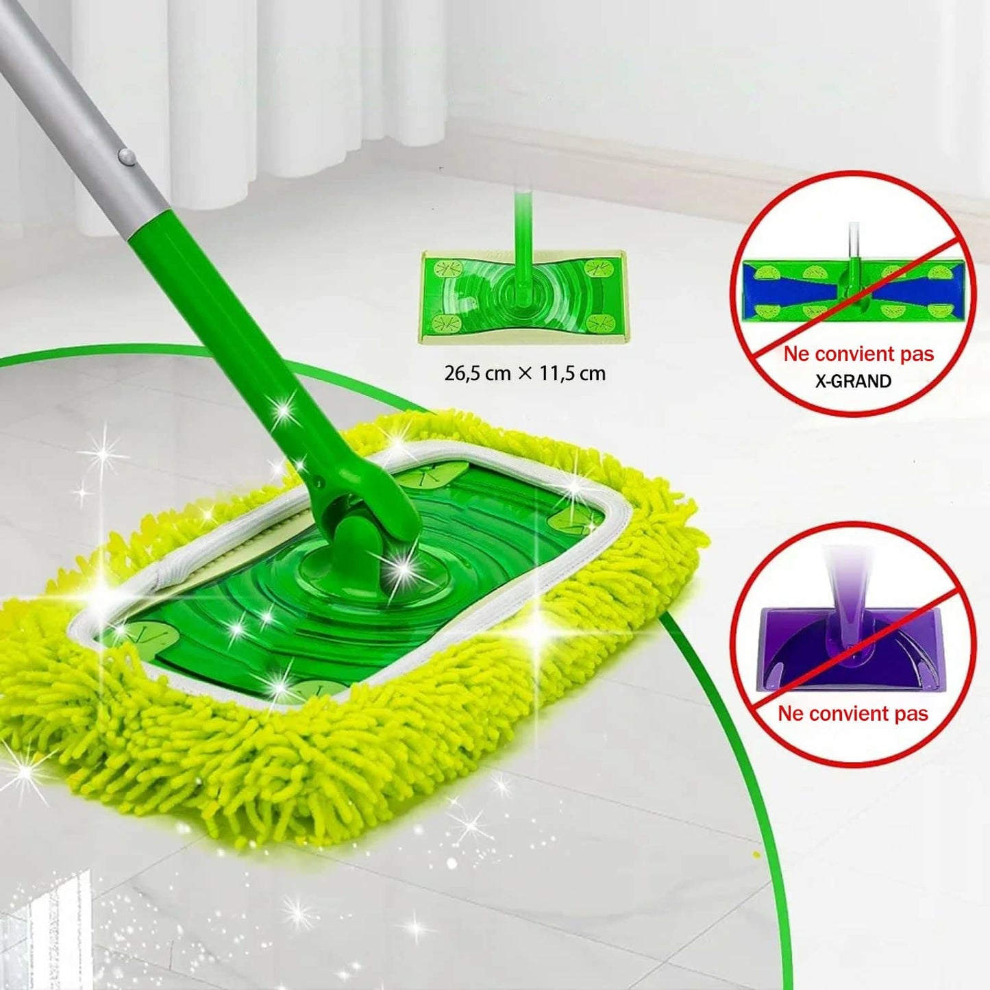 🏠VENTE CHAUDE 60 % de réduction 🔥 Tampons de vadrouille réutilisables(Achetez-en 2 livraison gratuite)