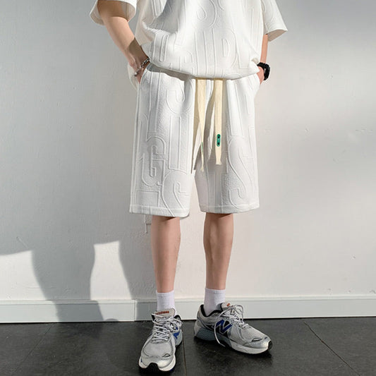 Ensemble survêtement homme grande taille à manches courtes et short