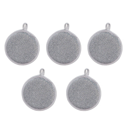 Éponge à récurer double face ronde pour la cuisine