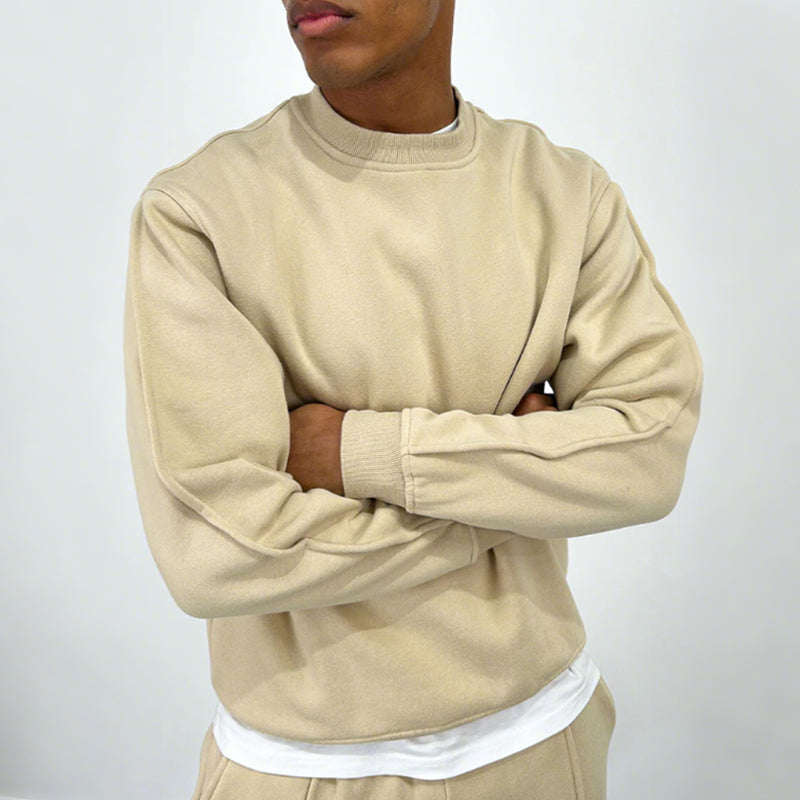 🔥Décontracté et élégant✨Ensemble 2 pièces pour homme composé d'un haut uni et d'un pantalon de jogging taille haute