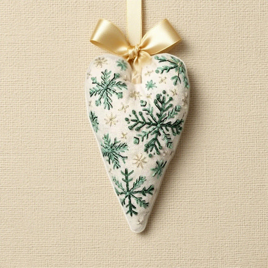 Kit de Broderie à la Main de Noël en Forme de Cœur