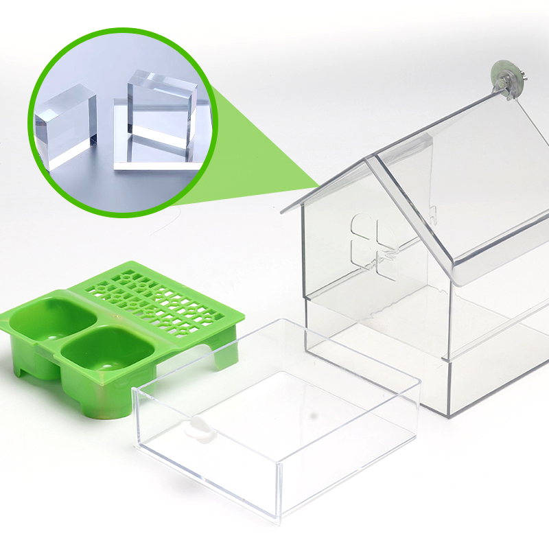 🦜Mangeoire externe coulissante pour perroquets🐦
