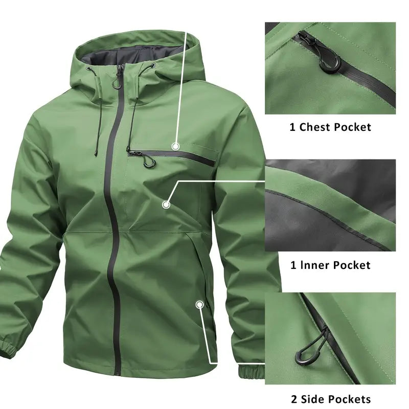 🔥Stock limité disponible 50 % DE RÉDUCTION⛰️Veste Homme 3-en-1 Imperméable Pluie, Vent & Froid - Protection Totale