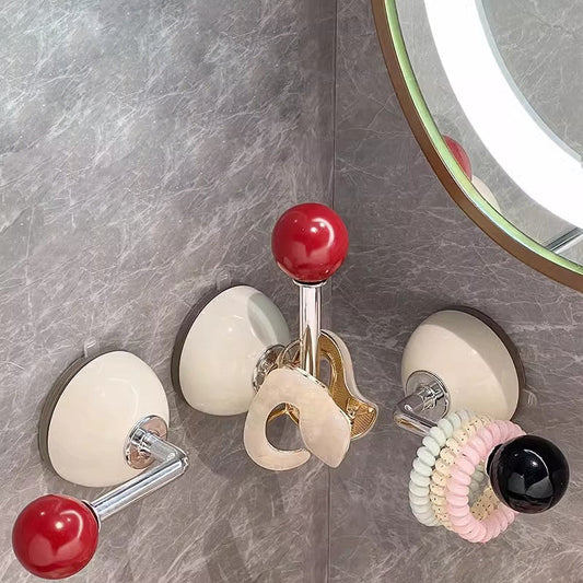 Crochet à ventouse pour ranger les élastiques à cheveux