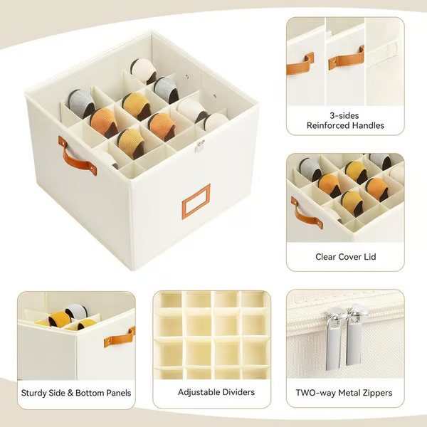 ⏳Offre à durée limitée : 50 % de réduction💥Organisateur de chaussures en tissu, boîte de rangement