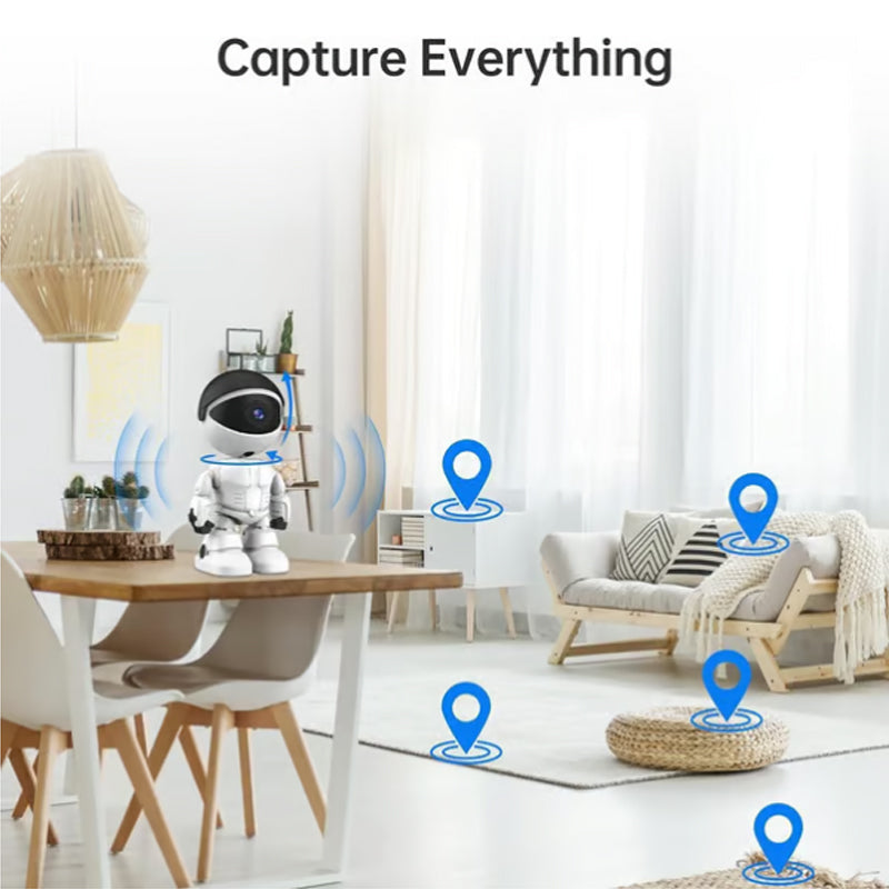 🔥 49% de réduction Hot Sale Caméra en Forme de Robot Intérieur Sans Fil avec Détection de Mouvement - 🛬