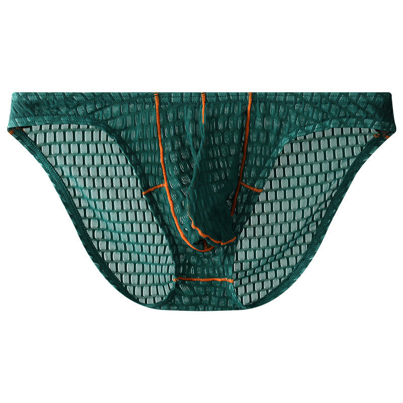 Slip taille basse en maille dentelle pour homme