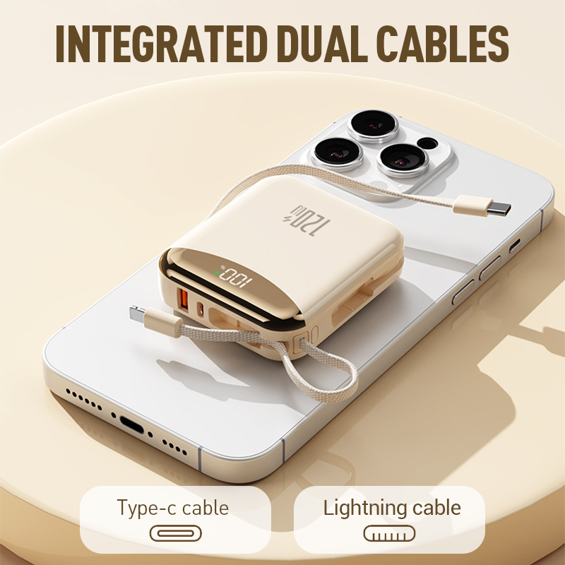 Batterie externe à recharge ultra rapide 120 W avec câbles