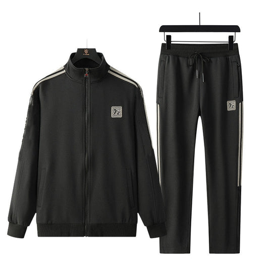 Ensemble 2 pièces survêtement rayé décontracté pour homme