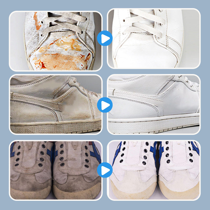 Nettoyant Mousse Décontaminant et Anti-jaunissement pour Chaussures Blanches