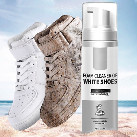 Nettoyant Mousse Décontaminant et Anti-jaunissement pour Chaussures Blanches