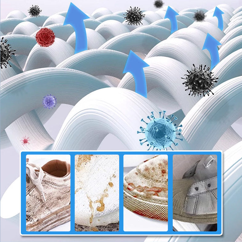 Nettoyant Mousse Décontaminant et Anti-jaunissement pour Chaussures Blanches