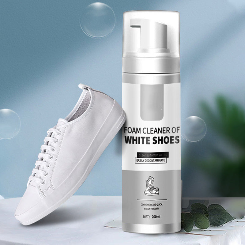 Nettoyant Mousse Décontaminant et Anti-jaunissement pour Chaussures Blanches
