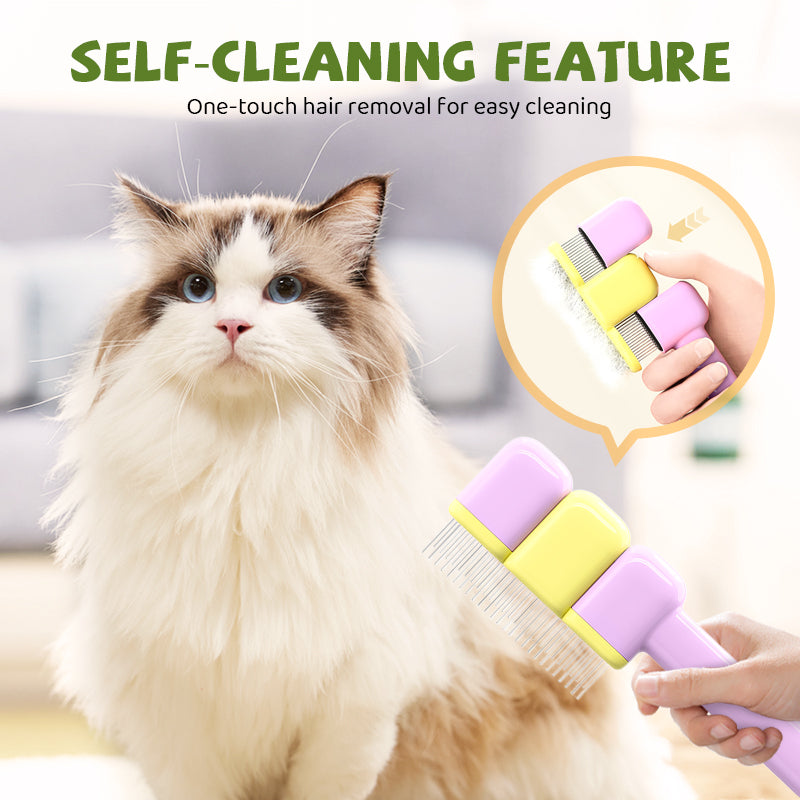 Brosse autonettoyante pour animaux de compagnie