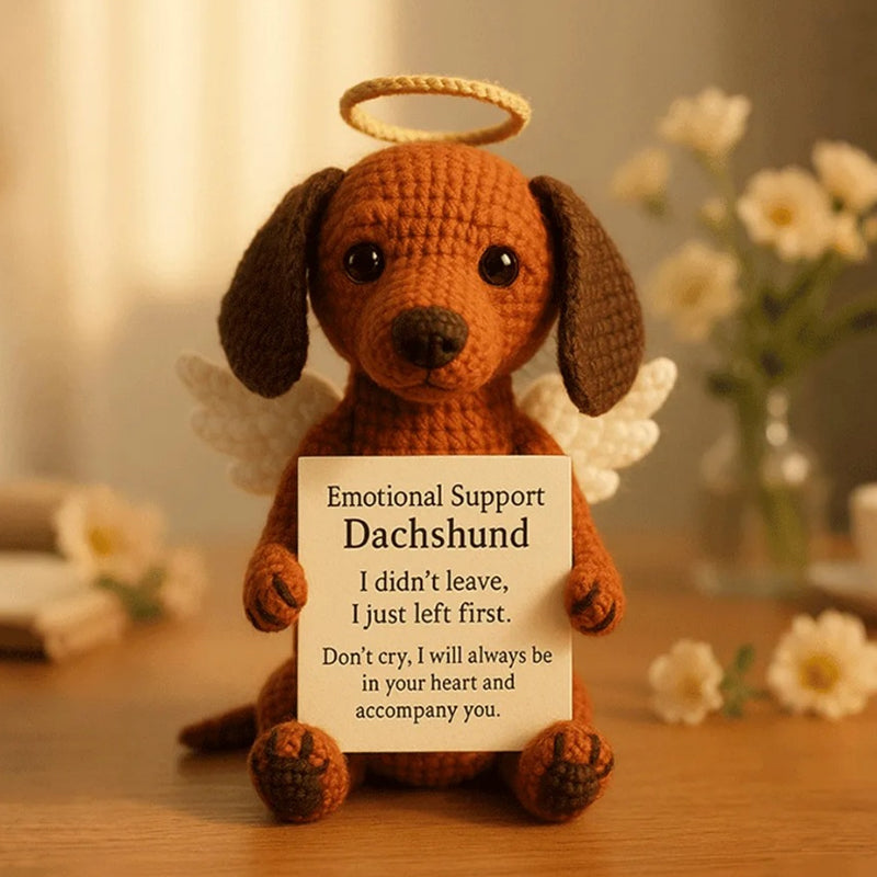 🐾👼 Souvenir Délicat de Chien Miniature au Crochet - Réconfort Émotionnel, Design Ange !