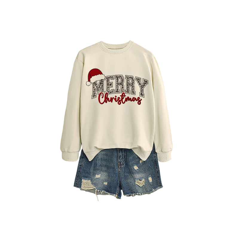 💖DERNIER JOUR DE PROMOTION - 50 % DE RÉDUCTION 💖 Sweat-shirt imprimé « Joyeux Noël » pour femme