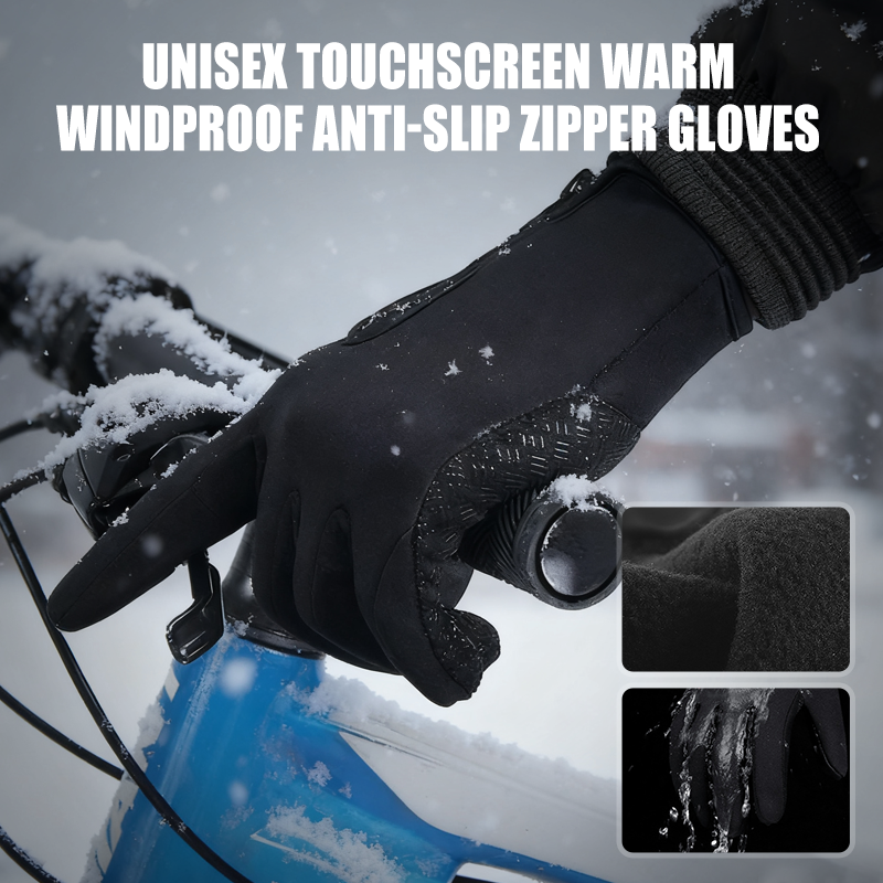 Gants D'hiver The Bike Lad - Tactiles, Imperméables, Coupe-vent - Cyclisme - Taille M