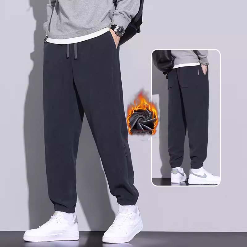 đđ60 % de rĂ©ductionđ„Pantalon en velours cĂŽtelĂ© pour homme, coupe fuselĂ©e, cordon de serrage et poches