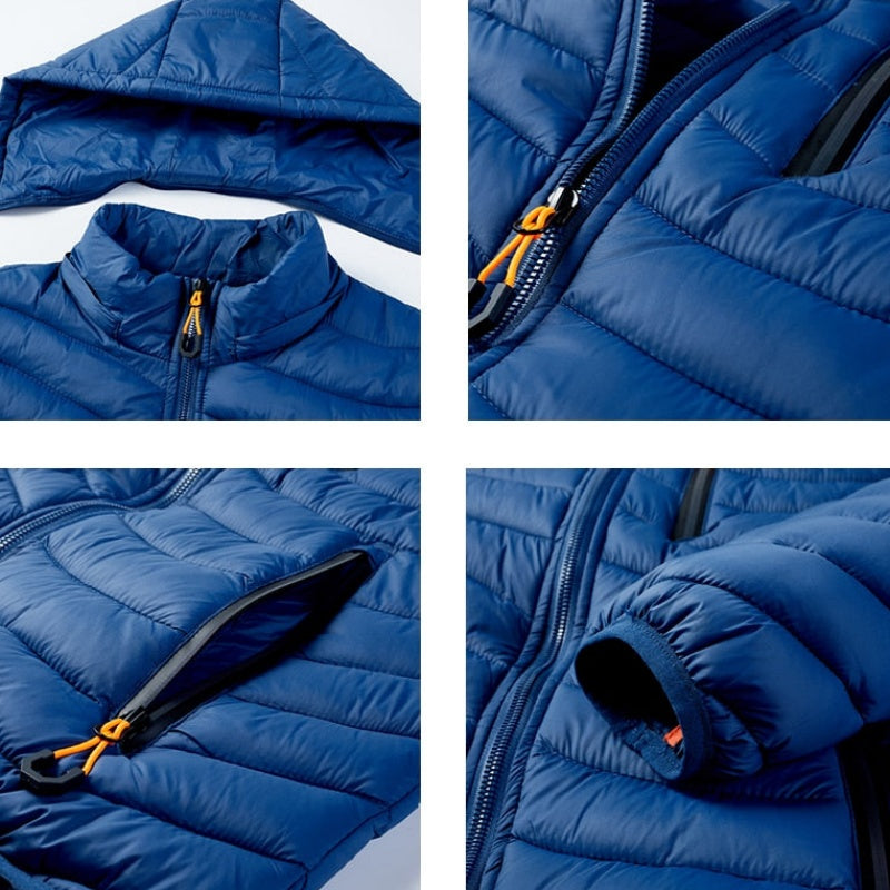 Doudoune légère pour homme avec capuche amovible 【LIVRAISON GRATUITE】