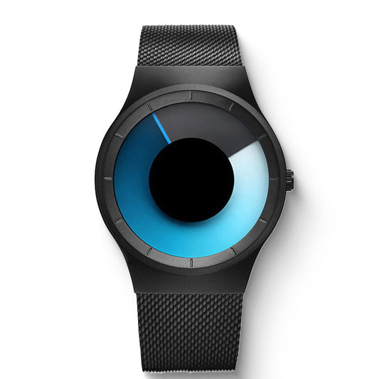 Montre quartz minimaliste imperméable sans aiguilles pour homme