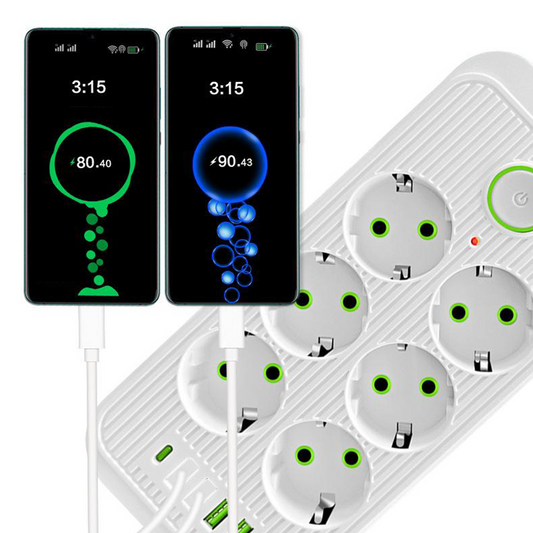 Multiprise avec plusieurs prises