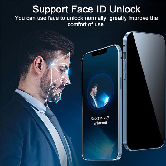 Coque de téléphone entièrement protectrice en verre trempé double face