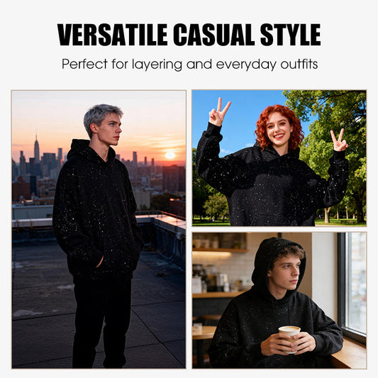 🌌 60% DE RÉDUCTION MAINTENANT ! ✨ 🤗 Confort d‘Hiver : Sweat à Capuche en Tissu Ultra-Doux – Style Décontracté Étoilé