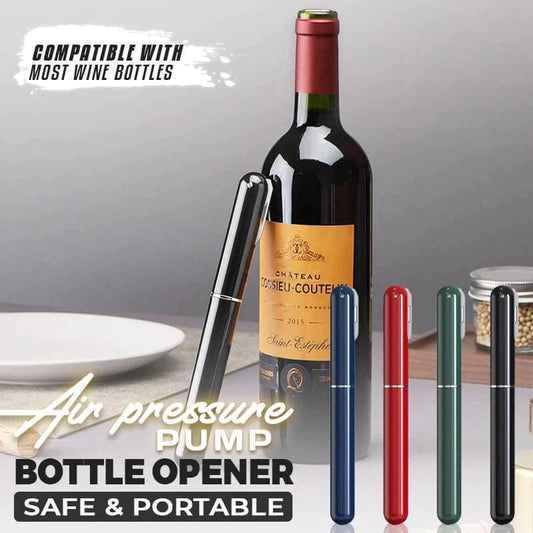 🍷 50% de réduction! ✨ Tire-bouchon à Pression d'Air – Ouvre en 3 Secondes, Design Stylo & Bouchon Inclus 🎁